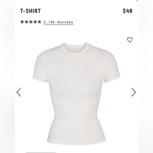 SKIMS cotton jersey tshirt size S in Marble